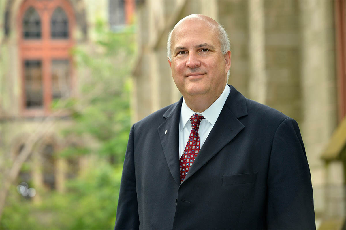 Portrait of Craig Carnaroli outside of College Hall